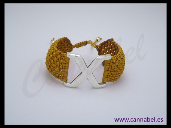 Pulsera X mostaza cannabel