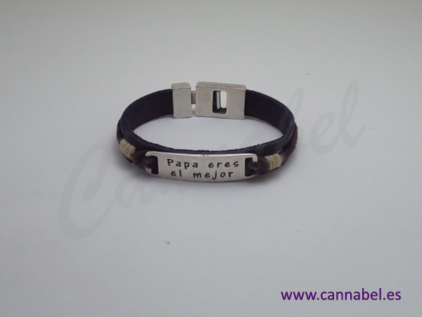 Pulsera papa eres el mejor 2 cannabel